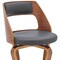 Armen Living Grady 29" Swivel Gray Faux Leather and Walnut Wood Bar Stool LCGRBAWAGR30 - alternate 6